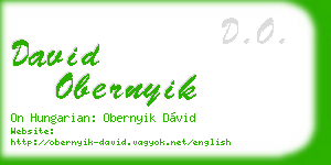 david obernyik business card